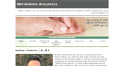 Desktop Screenshot of mattandersonacupuncture.com